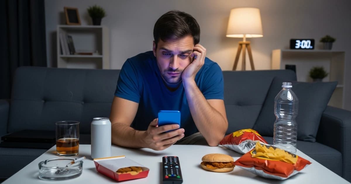 Capa do artigo: Maiores Inimigos da Testosterona: hábitos diários que derrubam seus níveis e como evitar