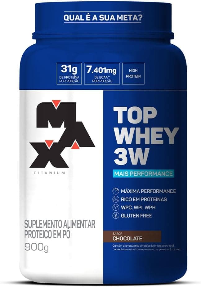 Max Titanium — Top Whey 3W (Pote 900g / Refil 1,8kg)