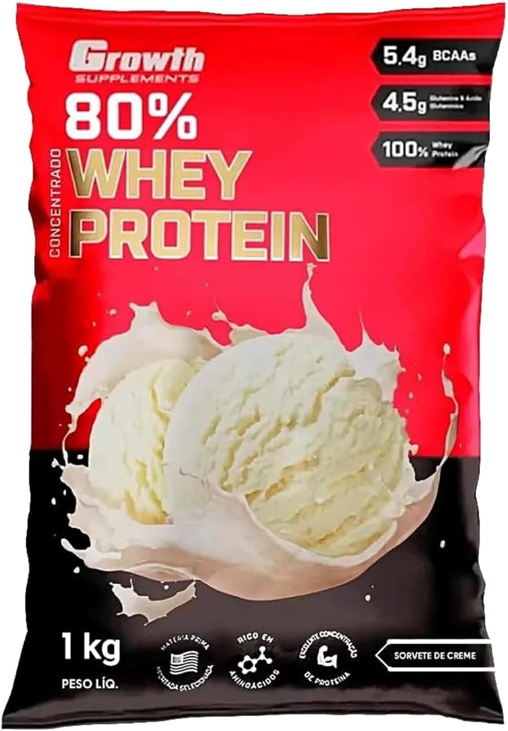 Growth Supplements — Whey Protein Concentrado (30g / 1kg)