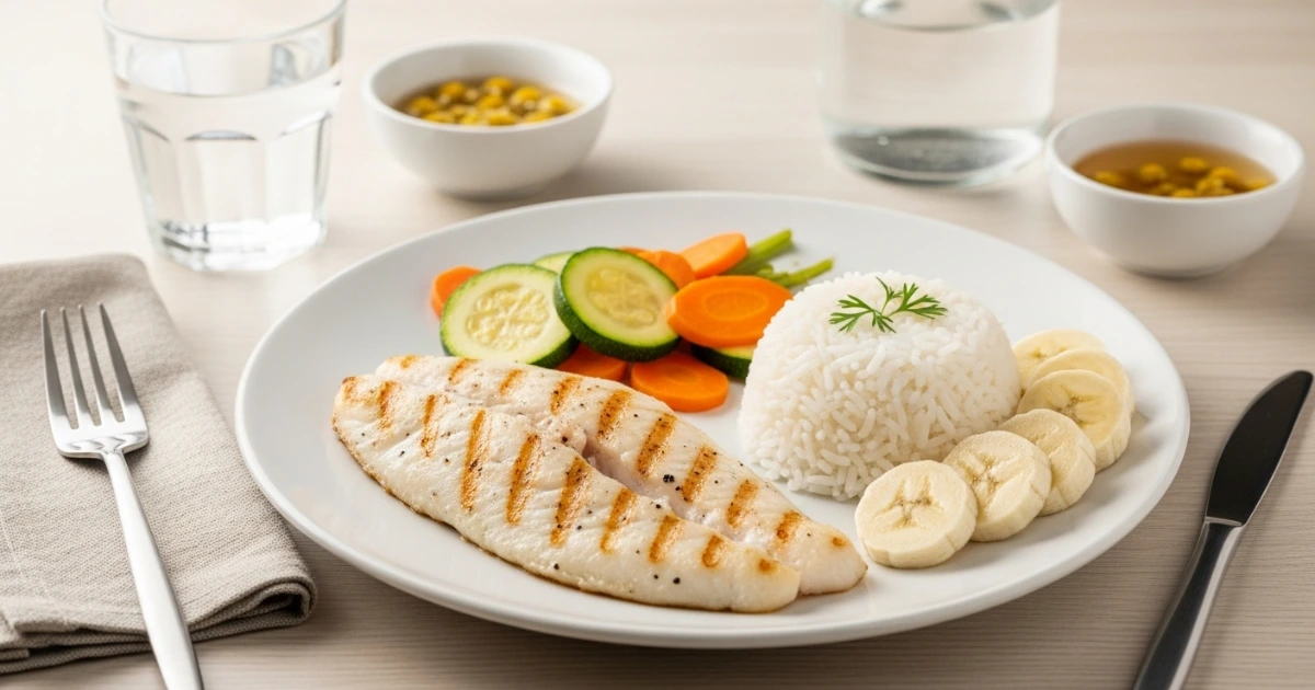 Prato equilibrado para gastrite