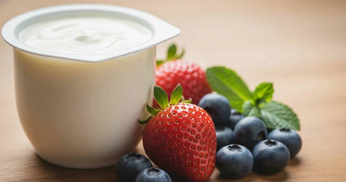 Iogurte natural com frutas