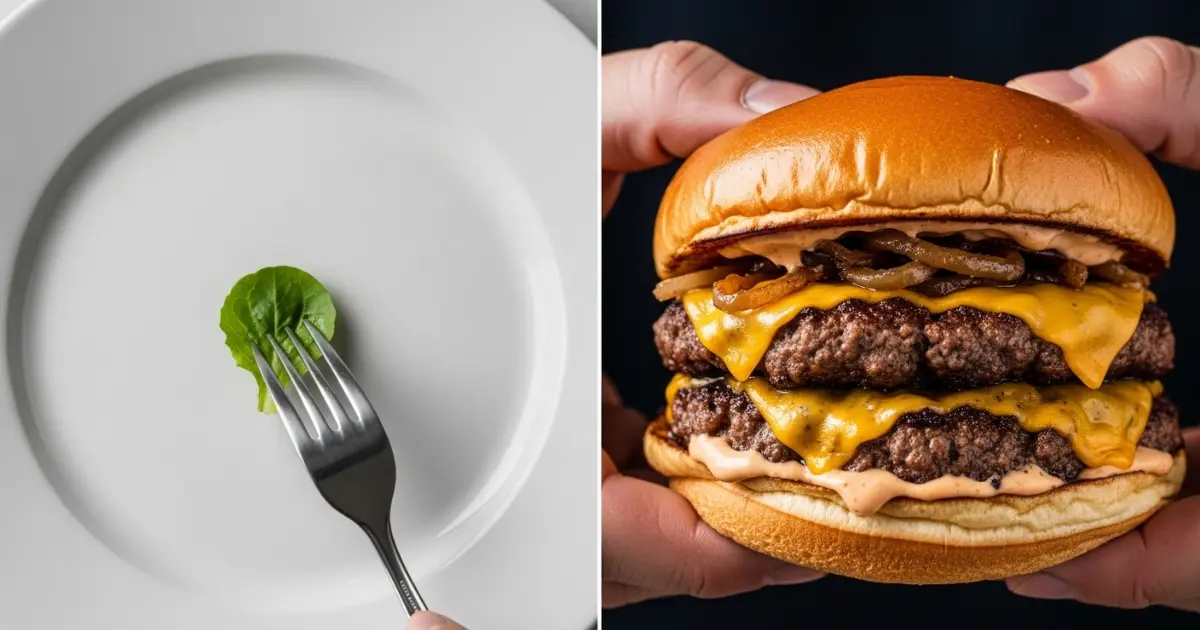 Variação de humor entre privação e exagero alimentar