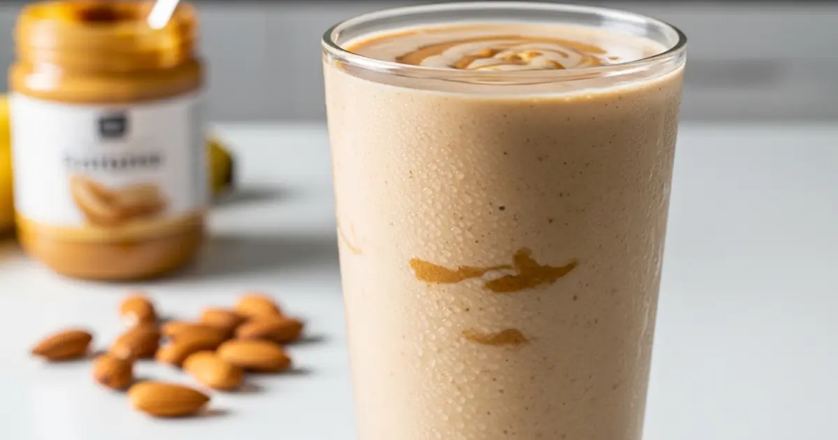 Vitamina Nutritiva de Banana e Pasta de Amendoim